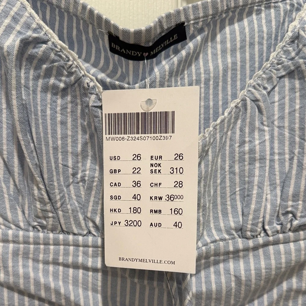 Brandy Melville Blue Striped Camisole - Picture 3 of 3